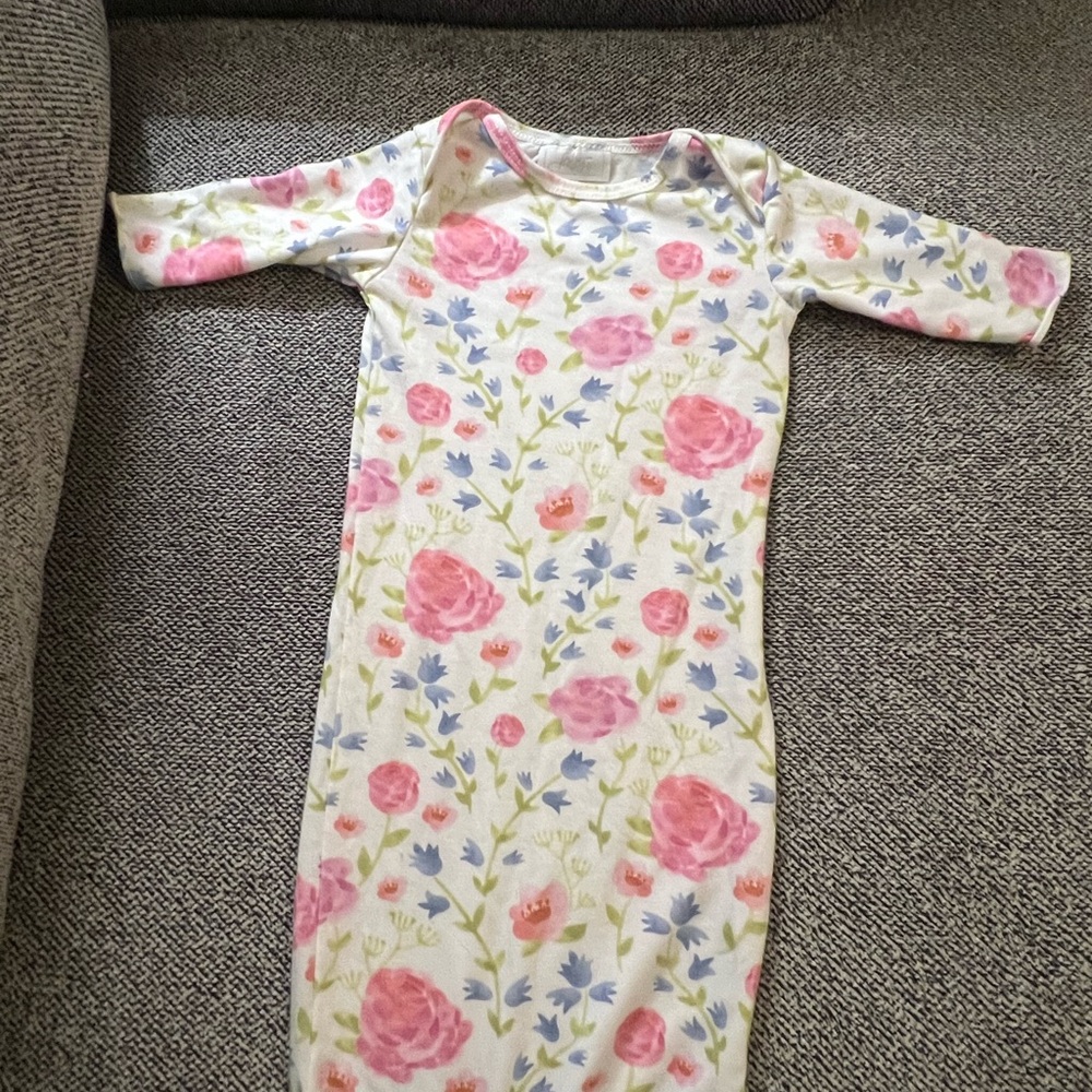 LISETTE Pink and Blue Floral Nightgown Pajamas